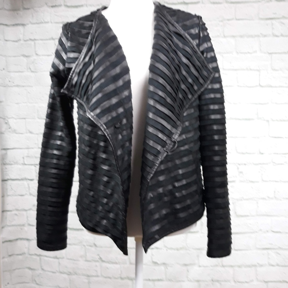 The Limited black faux leather jacket XS